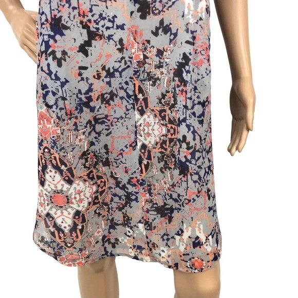 Cabi Boho Floral Print Mini Tank Dress Sleeveless Slip Shift Dress Multicolor S - Picture 3 of 7